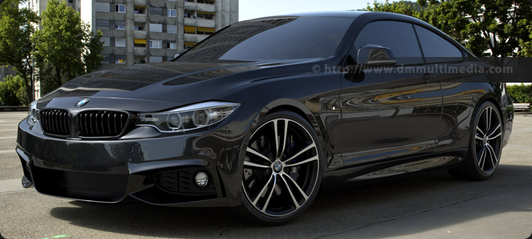 BMW F32 4 Series Coupe in the sun - Mineral Grey