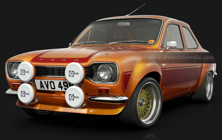 Escort MK1 RS2000 on large alloy whels